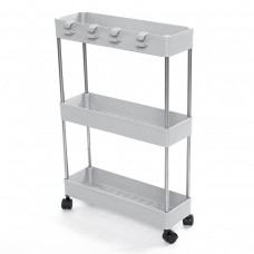 3 4 Tiers Slim Trolley Storage Holder Rack Desktop Organizer Kitchen Bathroom