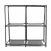 Foldable Storage Cabinet Multi  Layer Combination Cloth Unit Drawer Rack Closet Clothes Books Files Shelf Organizer with 4 Storage Bins