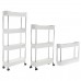 2 3 4 Tier Storage Trolley Cart Rack Holder Kitchen Bathroom with Wheels Removable