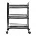 3 4 Layers Movable Shelf Kitchen Organizer Iron Storage Baskets Removable Holder with Universal Wheel Trolley for Kitchen Bathroom Bedroom