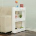 JIANGYANG F25836 Storage Rack 3 4 Layers Gap Stand Kitchen Bathroom Shelf  White