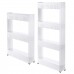 3 4 Layers Multi  function Rack Shelf Portable Cart Storage for Kitchen Bathroom Arrangement