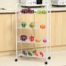 2 3 4 Layers Space Saving Kitchen Storage Baskets Trolley Rack with Wheels