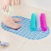 7 PCS Waterdrop Bathroom Mat with Suction Cup Massage Foot Mat Bathtub Anti  slip Mat  Transparent White