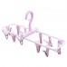 12  Clip Folding Drying Rack Underwear Socks Clip Multi  functional Clothes Rack  Purple