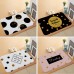 Bathroom Door Absorbent Floor Mat Bedroom Coral Velvet Non  Slip Mat  Size  60x40cm  Golden