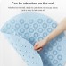 Bathroom Anti  slip Round Mat Suction Cup Massage Foot Pad  Blue