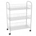 2 3 4 Layers Space Saving Kitchen Storage Baskets Trolley Rack with Wheels