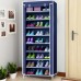 10 Tier DIY Shoe Rack Portable Storage Cabinet Organiser Wardrobe Dustproof